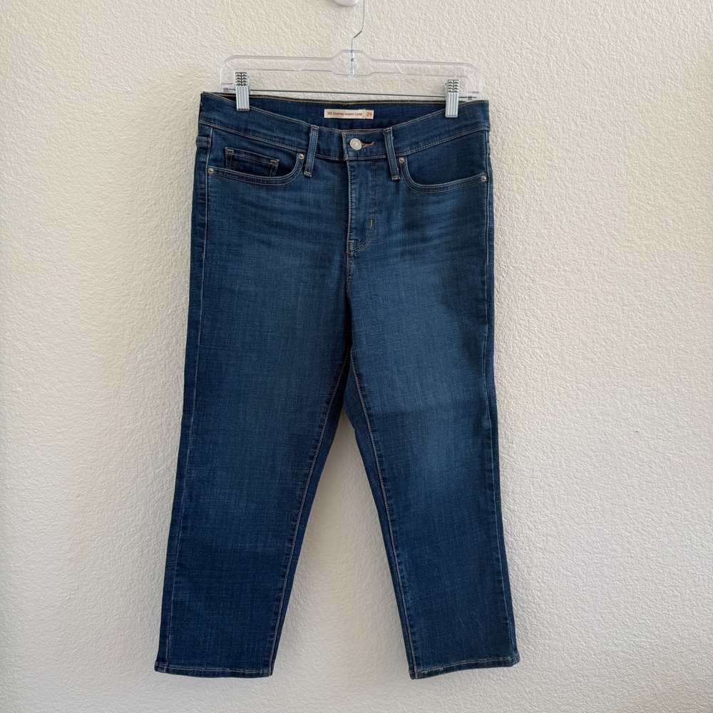 Levis 311 Shaping Skinny Capri Jeans Dark Wash Blue Size 29